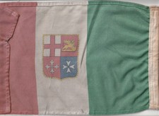VECCHIA BANDIERINA DELLA MARINA MERCANTILE, 4 REPUBBLICHE MARINARE SENZA CORONA