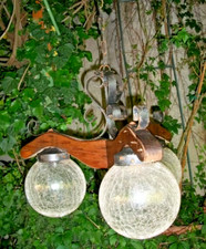 ANTICO LAMPADARIO LAMPIONE FERRO BATTUTO LEGNO 3 LUCI STILE MEDIOEVO x RUSTICO