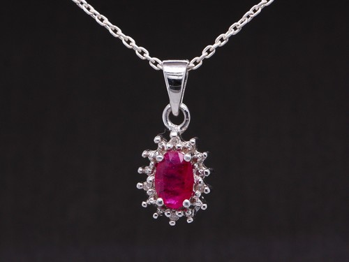 Argento sterling rubino - argento,