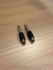 2x ADATTATORI RCA PRESA FEMMINA - JACK 6,3mm SPINA MASCHIO MONO CONNETTORE AUDIO