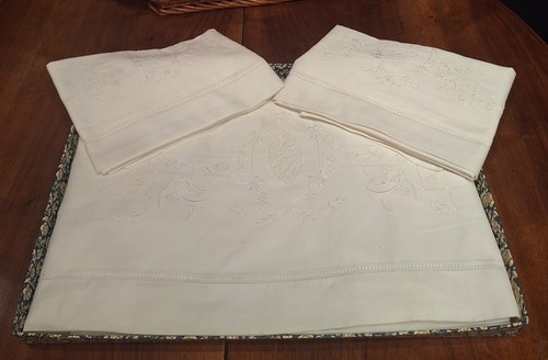 Antico lenzuolo federe cotone - lenzuolo+federe,