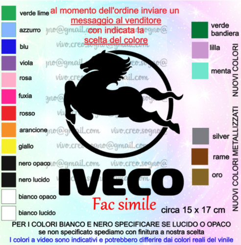 Iveco adesivo con logo - , 15x17