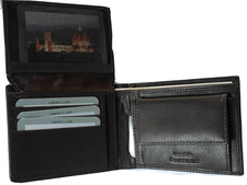 portafoglio uomo VERA PELLE nappa portamonete portacarte documenti 