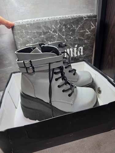 Demonia reflective grey combat - demonia,