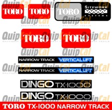 Set decalcomanie Toro TX-1000 binario stretto o set decalcomanie binario largo Toro TX-1000