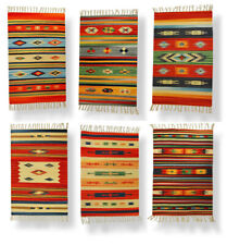 Tappeto Stuoia Passatoia 100% Cotone Kilim Indiano Etnico 6 Disegni 10 Misure ch