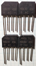 6x Raddrizzatore a ponte monofase KBL10, 1000V, 4A, ORIGINALI MIC, NUOVI (NOS)