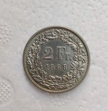 SVIZZERA 2 FRANCHI 1968 IN
