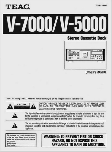 Teac 7000 v5000 lettore a - lettore,