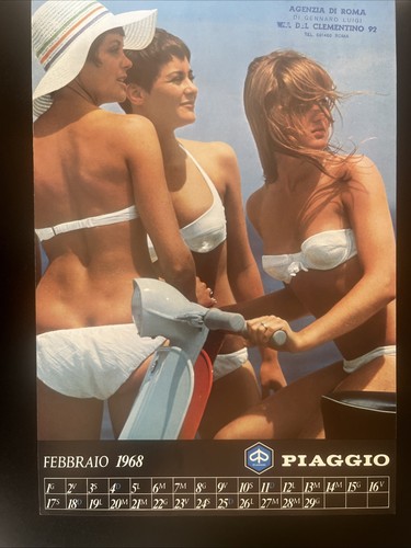 Calendario piaggio vespa 1968 - calendario,