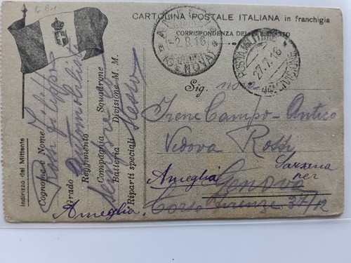 1916 ww1 franchigia militare - franchigia,