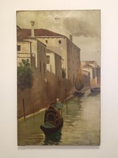 Coppia di dipinti olio su tela ( Scuola europea XIX Secolo)