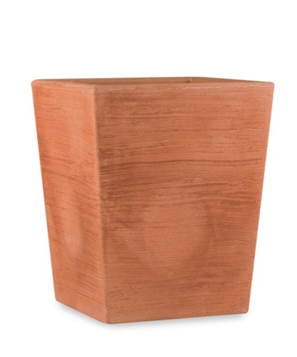Vaso quadrato resina rosa - in,