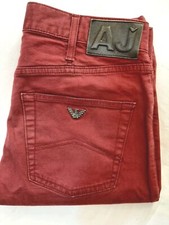 Pantaloni Armani Jeans Uomo – Comfort Fit – Bordeaux Taglia 32 (USA) / 31 (EU)