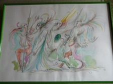 Scena carnevalesca - Giuseppe Lizzini (1932 - 2005) Tecnica mista - 1994