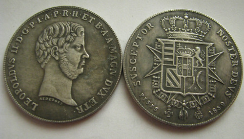 Moneta paoli 1859 - 10, leopoldo