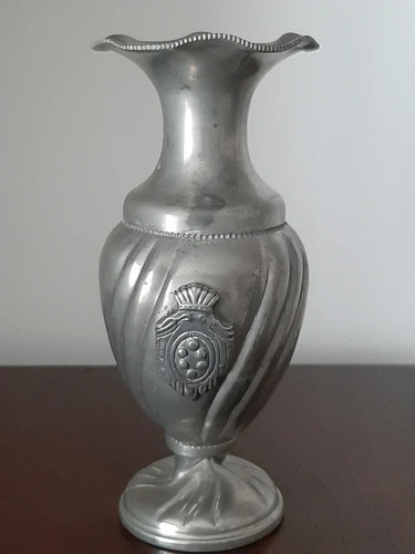 Vaso ornamentale peltro - vaso,