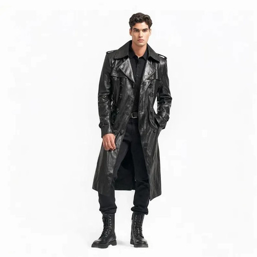 Trench coat uomo lungo vera - trench, in