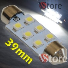 2 LED Siluro 39mm 6 SMD BIANCO