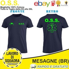 Maglietta T Shirt OSS VERDE FLUO Operatore Socio Sanitario Ospedale Soccorso