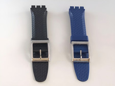 Cinturino per Swatch Irony, ansa 19mm in silicone colori disponibili nero e blu