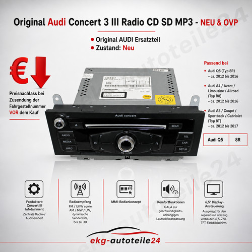Radio originale audi q5 - audi, a4
