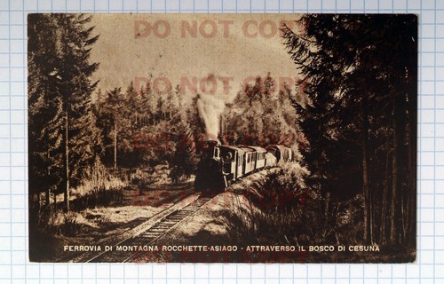 Cartolina ferrovia montagna - ferrovia,