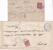 C15606-REGNO, LOMBARDIA, 2 PIEGHI DA PIZZIGHETTONE A SAN ROCCO AL PORTO e GENOVA