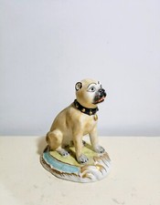 Modello di cane carlino in porcellana - 1850 - manifattura inglese - H. cm. 10,5