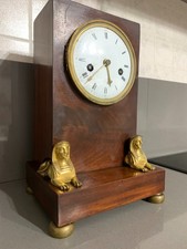 Orologio Impero antico stile Egiziano Egitto Sfingi