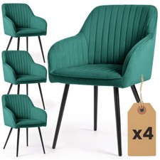 Set 4 Sedie Imbottite Verde