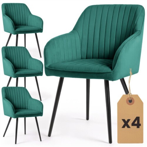 Set sedie imbottite verde - set,