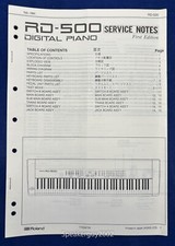 Manuale di servizio pianoforte digitale originale Roland / RD-500
