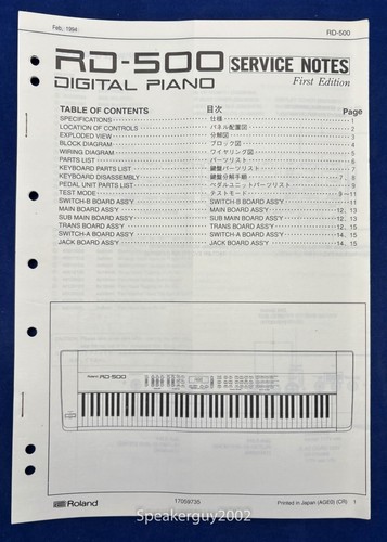 Manuale servizio pianoforte - servizio,