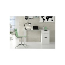 KIT SCRIVANIA ATHENA C/CASSETTIERA 138X60X74 BIANCO