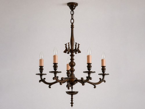 Lampadario bronzo luci - bronzo, 5