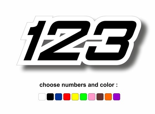 Adesivo personalizzato numero - adesivo,