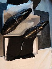 Scarpe Uomo cerimonia MOCASSINI Ayers+Vitello Nero shoes D&G Dolce&Gabbana N. 42