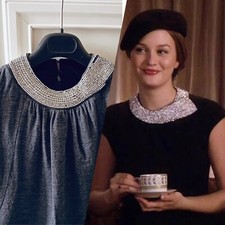 Elegant Black Dress Aso Blair Waldorf Swarovski Neck On Gossip Girl