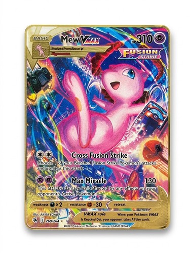 Mew vmax pokémon metal gold - vmax,