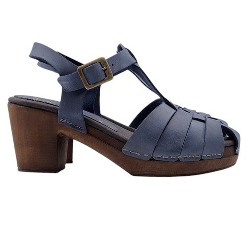 Sandali nabuk blu - in,