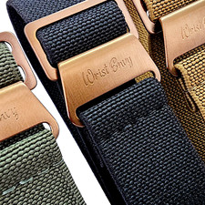 Cinturino Orologio da polso Envy Bronzo Elastico Nylon Marine Nationale MN 20 22 mm UK