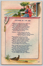 Beautiful Song Postcard~ Cottage By The Sea~ Nautical Seascape