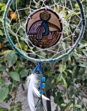 Acchiappasogni Massoneria Piume Lavorazione artigianale Anubi Ibis Egitto