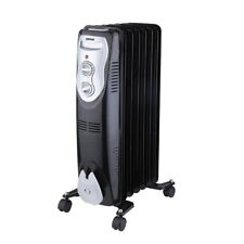 RADIATORE OLIO TERMOSIFONE PORTATILE ZEPHIR ZRA1517 7 ELEMENTI 1500 W NERO