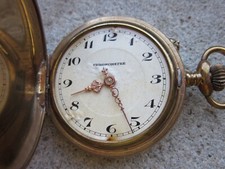 OROLOGIO DA TASCA CHRONOMETRE ANCRE SOIGNE CASSA A SAVONETTE CIPOLLA TASCHINO