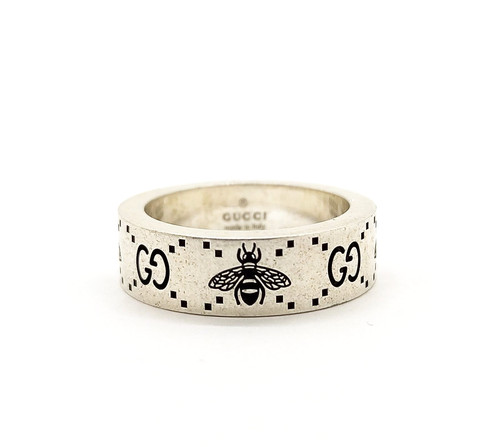 Anello fascia gucci argento - anello, a