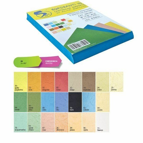 Risma 100 fogli cartoncini - 100,