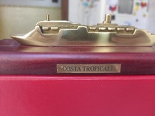 MODELLINO MODEL SHIP NAVE COSTA TROPICALE OTTONE - EDIZIONE SP - COSTA CROCIERE 