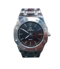 x Orologio Polso IK Collection Uomo Analogico Quarzo Grande Silver Qua Nero lac